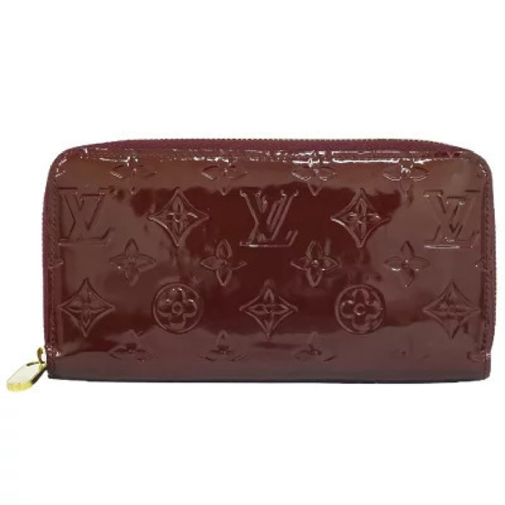 Louis Vuitton LV Zippy Wallet Leather Round Zip Long Violet Brown